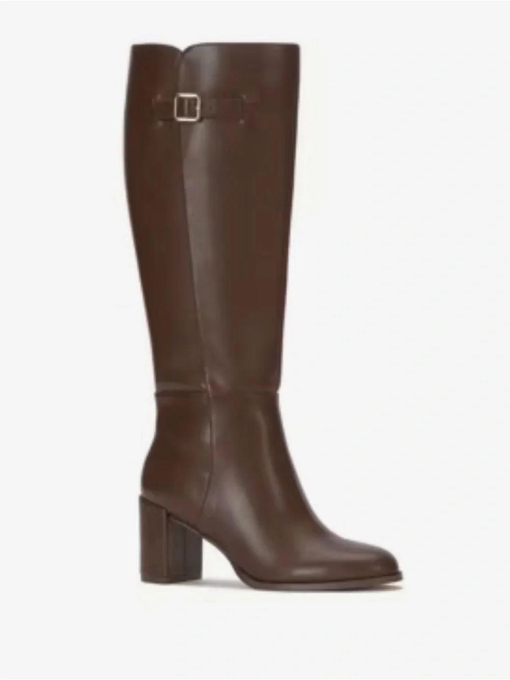 DSW Dark Brown Knee-High Block Heel Riding Boots